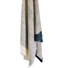 Load image into Gallery viewer, Ethiopian Hand Spun Towel Blue & White