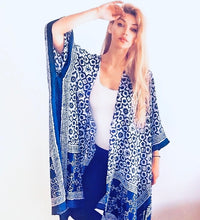 Load image into Gallery viewer, Silk, Indigo Dyed Robe