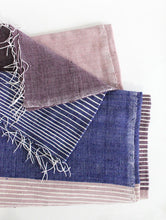 Load image into Gallery viewer, Stripes on Stripes Ethiopian Throw / mulberry, coral blush, & dark purple