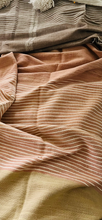 Load image into Gallery viewer, Ethiopian Stripes on Stripes Bedcover Bark/Blush/Straw
