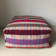 Load image into Gallery viewer, Vintage Cereal Sack  Square Pouf #13
