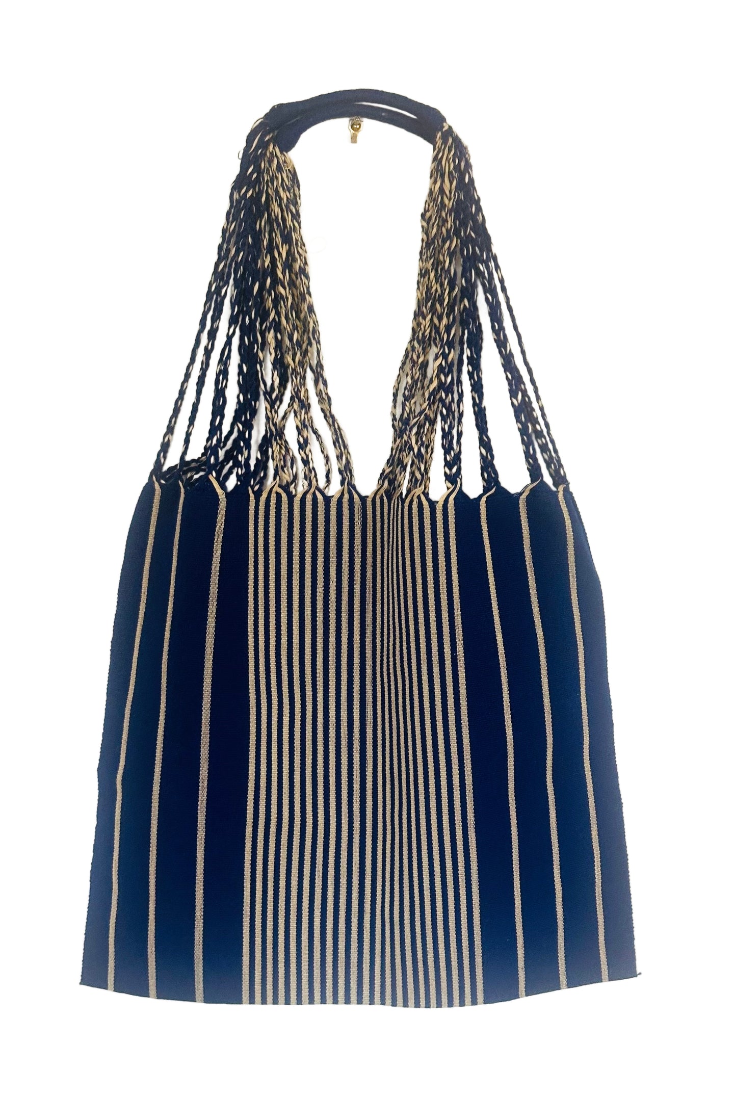Hand Woven Stripe  Hammock Tote Bag