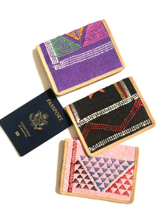 #006 Purple Sabra Silk Passport Wallet