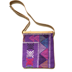 #019 Purple Sabra Silk Crossbody Bag