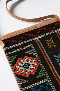 #017 Chocolate Sabra Silk Cross Body Bag
