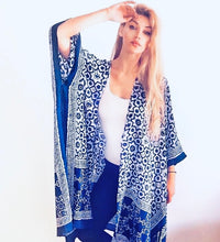 Load image into Gallery viewer, Silk, Indigo Dyed Robe
