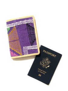 #006 Purple Sabra Silk Passport Wallet