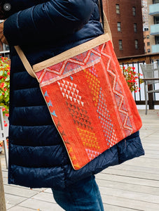 #020 Orange Sabra Silk Crossbody Bag