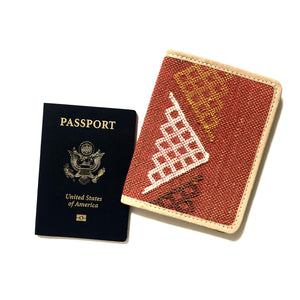 #02 Orange Sabra Silk Passport Wallet