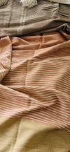 Load image into Gallery viewer, Ethiopian  Stripes on Stripes Bedcover    Bark/Blush/Straw
